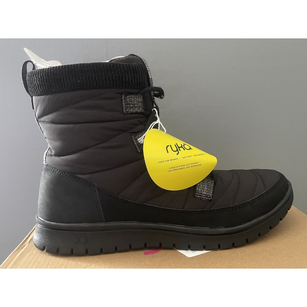 Ryka Boots Womens Size 10 Black Sienna Snow Winter Mid Calf Water Resistant